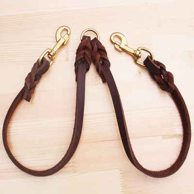یقه حیوان خانگی چرم یقه بند بند بند طناب دو سر دو سر سگ سرب 50CM