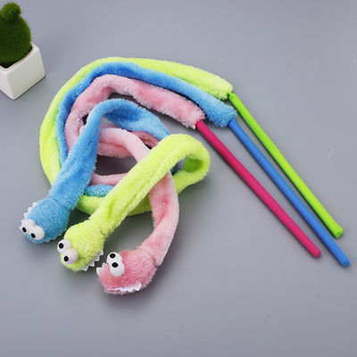 تیزر اسباب بازی گربه با دوام Snake Shape Kitten Plush Wand 31g
