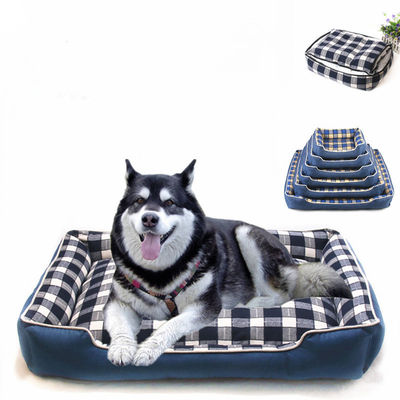 گربه نرم مشبک چهارخانه سگ حصیر 740 گرم خانه داخلی Kennel Nest تخت راحتی سگ
