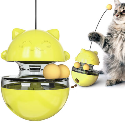 420 گرم Food Leaker Cat Pet Toys تعاملی Cat Tease Wand Kitten Roly Poly Toys