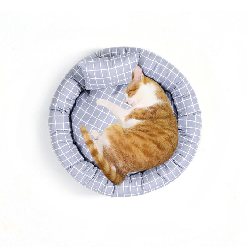 عمده فروشی تخت نرم گرم گرم حیوان خانگی با بالش دونات Cuddler Cats سگ تخت حیوان خانگی لوکس بدون ته لغزش