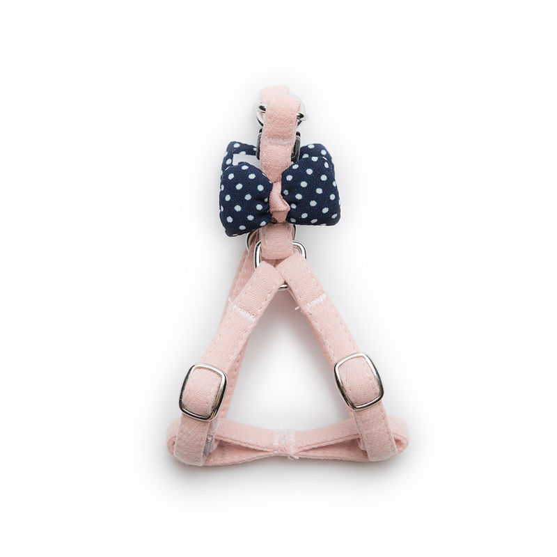 لوازم جانبی حیوان خانگی Cute Dots Cat Harness Bow Tie قابل تنظیم حیوان خانگی سینه بند عقب کشش پنبه گربه سگ بند مهار بند