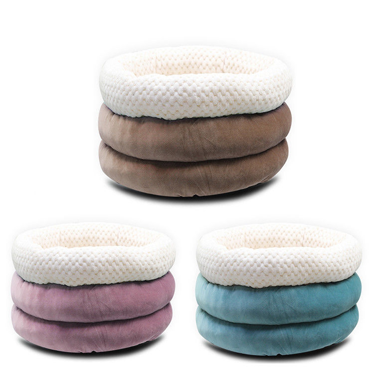 2021 عمده فروشی Cuddle Cup Shape گربه و سگ تختخواب حیوانات خانگی با دیوارهای بلند برای خانه حیوان خانگی قابل شستشو با خواب عمیق
