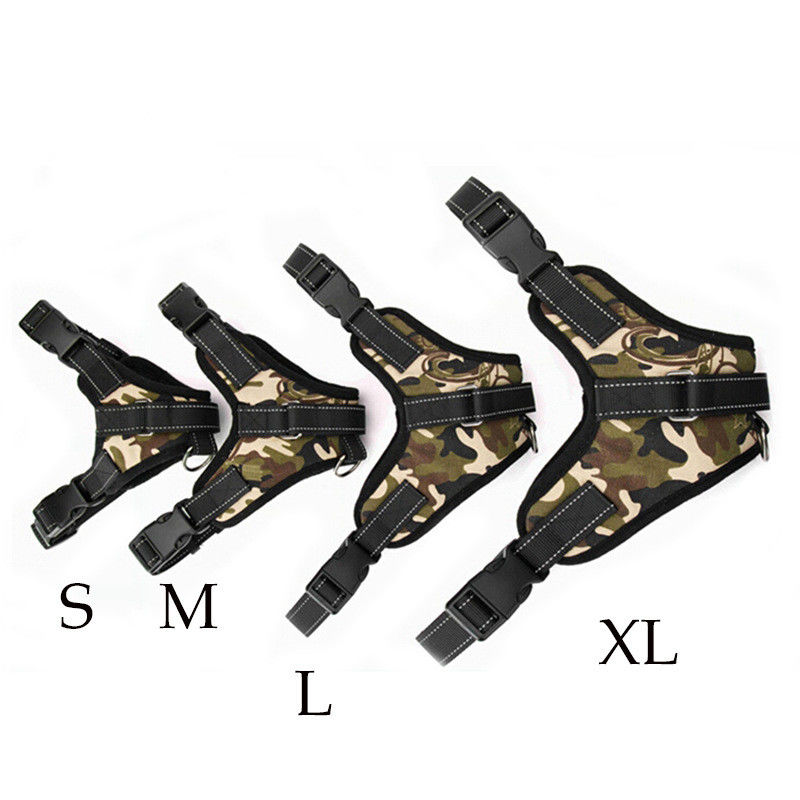 آکسفورد Mesh Canvas Padded Padded Dog Harness جلیقه حیوان خانگی سگ بند زین بند سینه قابل تنفس بدون یقه حیوان خانگی