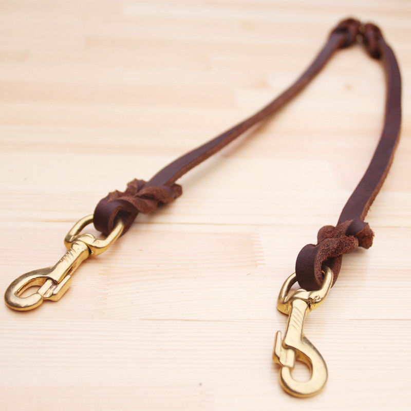 یقه حیوان خانگی چرم یقه بند بند بند طناب دو سر دو سر سگ سرب 50CM