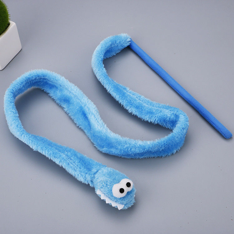 تیزر اسباب بازی گربه با دوام Snake Shape Kitten Plush Wand 31g