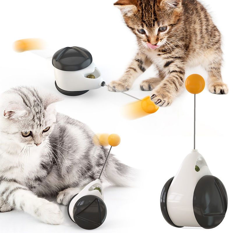 اسباب بازی گربه داخل منزل با چرخ آموزش Catnip Tumbler Balance تعاملی گربه بچه گربه