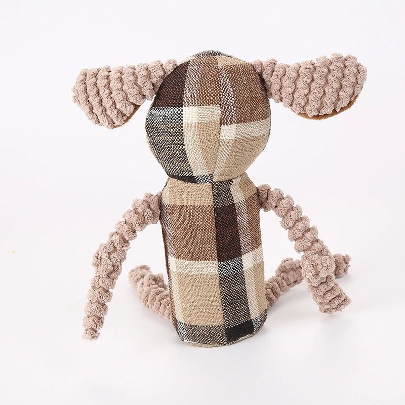 Canvas Squeaky Dog اسباب بازی حیوان خانگی مقاوم در برابر نیش با لوله صوتی اسباب بازی دندان درآوردن توله سگ 70 گرم