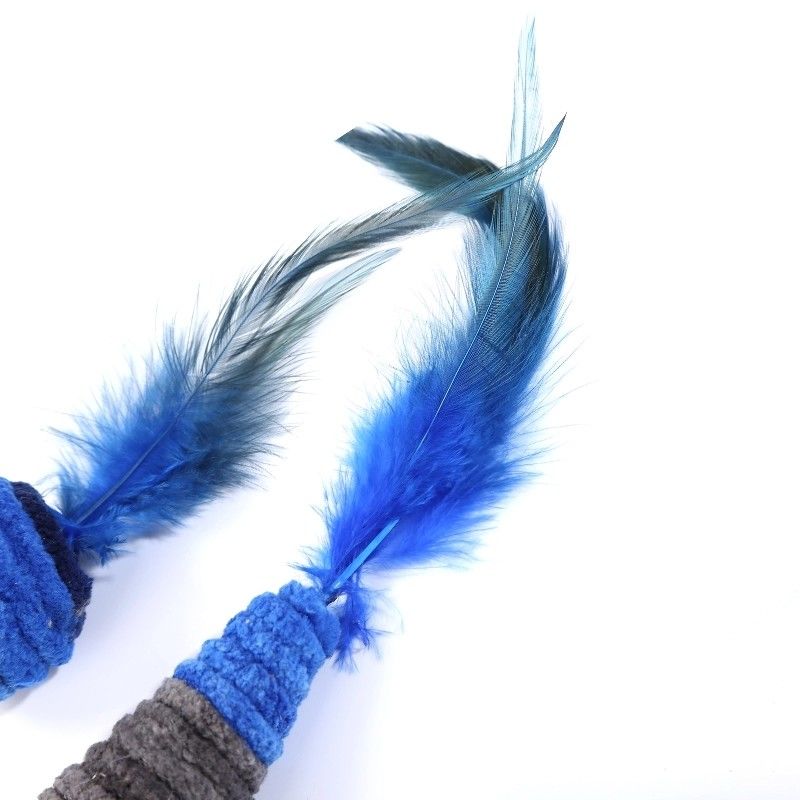 Self Excited Cat Pet Toys اسب آبی تیره پر موش اسباب بازی گربه ضد افسردگی