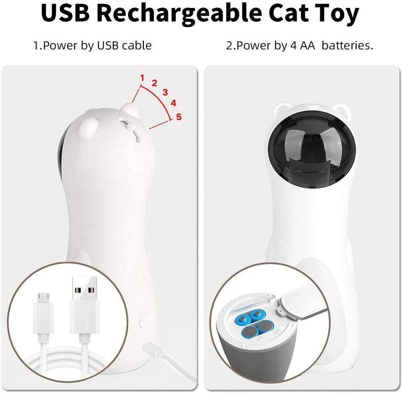 اسباب بازی لیزری گربه ای تعاملی برای بچه گربه USB شارژ کننده نشانگر لیزری اتوماتیک گربه اسباب بازی