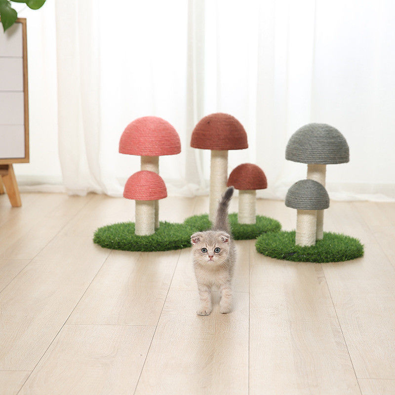 قارچ کتان Sisal Cat Tree Tower Cat Scratch Post Board S 36*30cm
