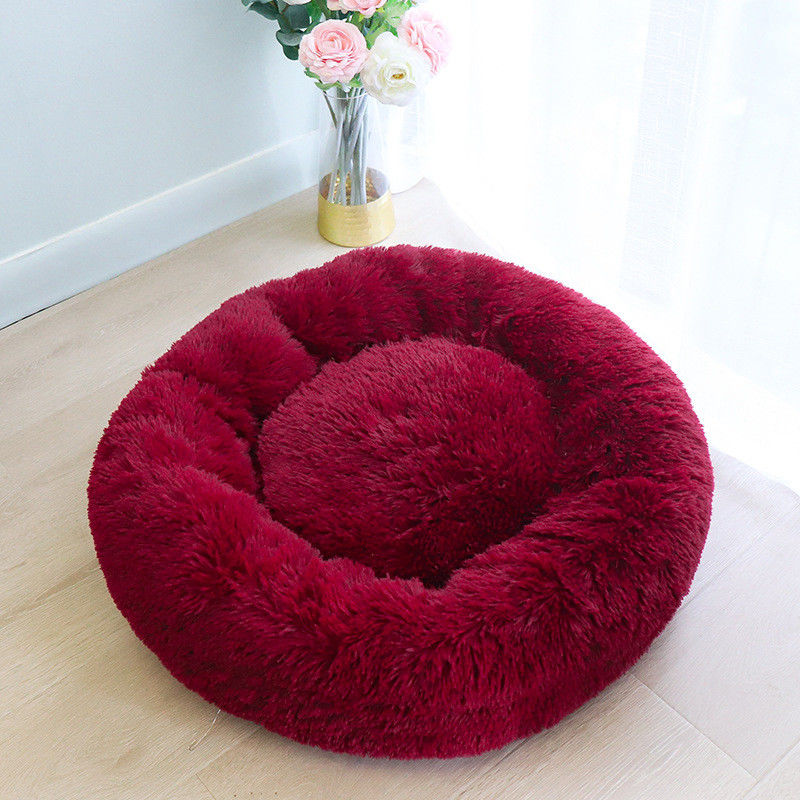 تخت خواب حیوان خانگی مخمل خواب دار با کیفیت بالا لوکس فوق العاده نرم کرکی دم دستی گربه سگ Nest Faux Fur Dog تخت آرامش بخش