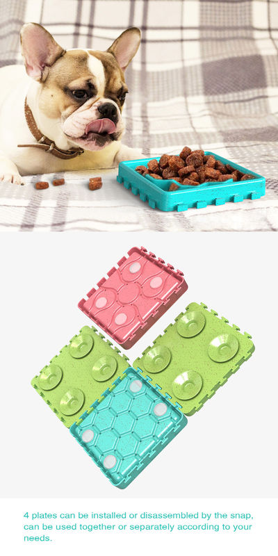 4 In 1 Silicone Fun Interactive Slow Water Pet and Dispenser Food Dog Bowl Lick Lock Mat