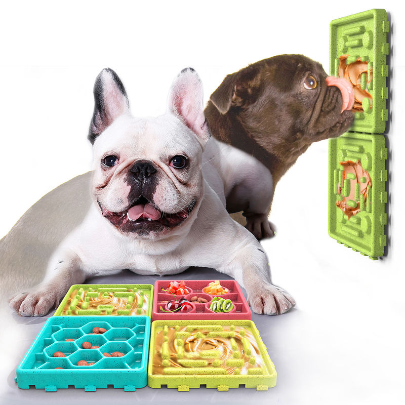 4 In 1 Silicone Fun Interactive Slow Water Pet and Dispenser Food Dog Bowl Lick Lock Mat