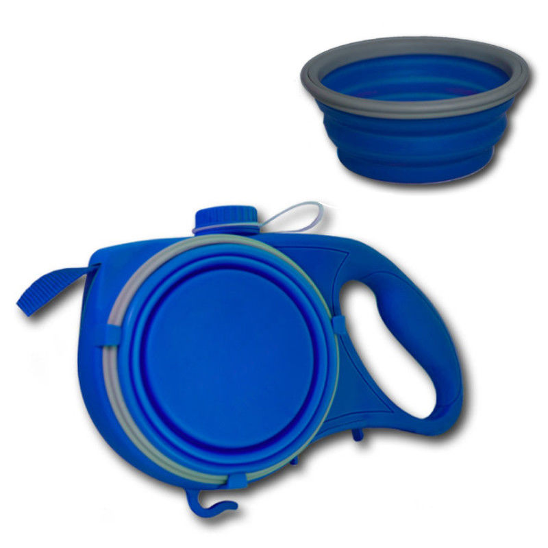 5 IN 1 قابل حمل نایلون حیوان خانگی سگ بند بطری آب مسافرتی BSCI Foldable Pet Bowl