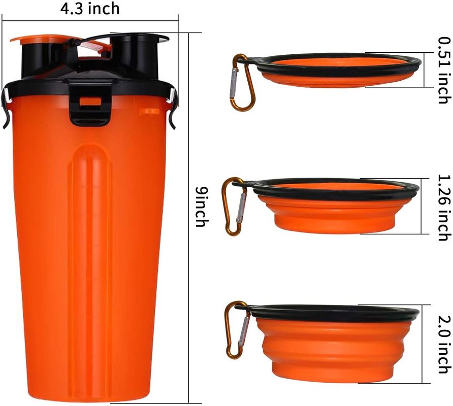 2 بطری آب قابل حمل سگ قابل حمل برای بطری آب قابل حمل در فضای باز 12oz