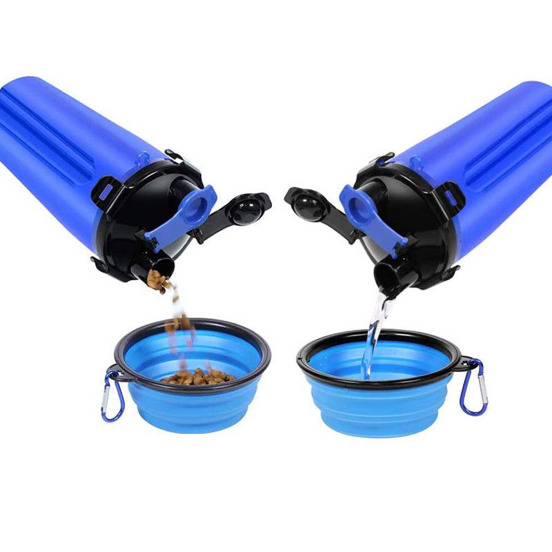 بطری آب قابل حمل سگ 2 در 1 سگ 12oz برای حیوانات خانگی غذا و آب در فضای باز