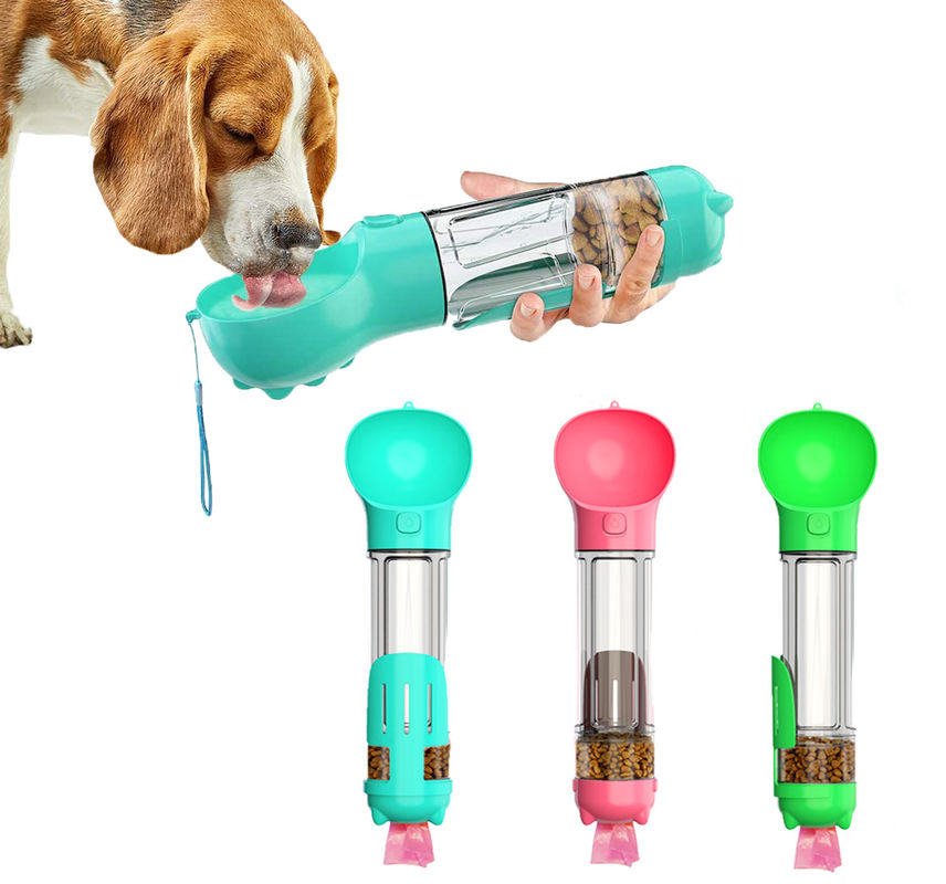 بطری آب سگ قابل حمل Hallupets اثبات نشت 4 در 1 برای نوشیدن و خوردن جام ترکیبی