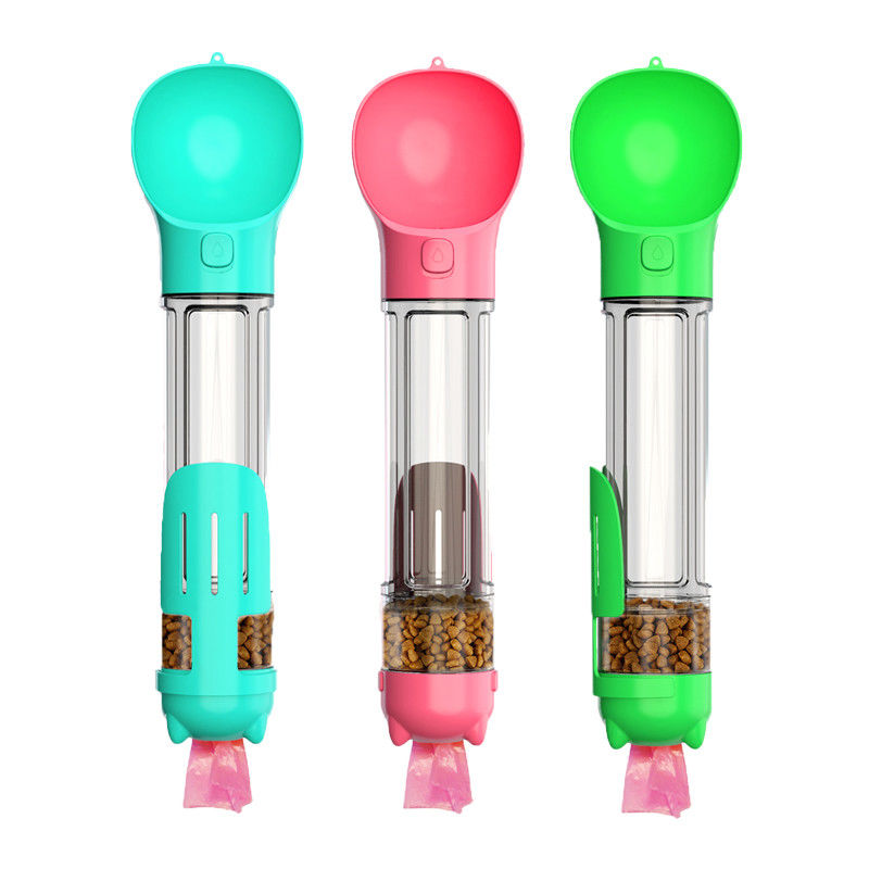 بطری آب سگ قابل حمل Hallupets اثبات نشت 4 در 1 برای نوشیدن و خوردن جام ترکیبی