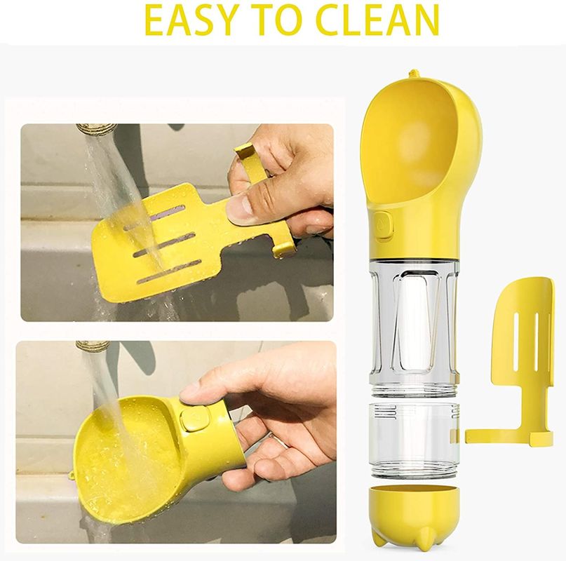 بطری آب سگ قابل حمل Hallupets اثبات نشت 4 در 1 برای نوشیدن و خوردن جام ترکیبی