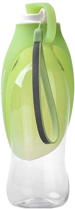 بطری آب سگ Silicone Hallupets اثبات نشت قابل حمل 2 در 1 بطری سگ