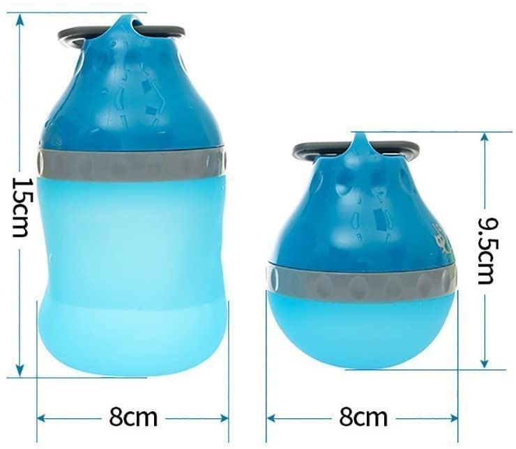 بطری آب سگ سیلیکونی غذا 7 Oz 14 Oz سبک عاشقانه برای حیوانات خانگی کوچک
