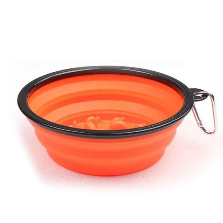 کاسه آهسته سگ بزرگ جمع کن 4 فنجان 35oz BPA ظرف آب سگ تاشو رایگان
