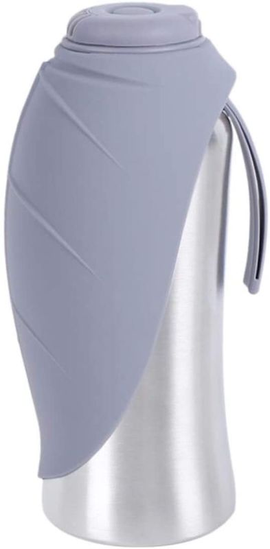 بطری آب گرم سگ خانگی مسافرتی ضد زنگ با کاسه سیلیکون تاشو 42oz / 1200mL