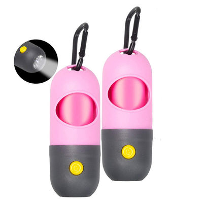 چراغ قوه LED توله سگ توله سگ کیسه توزیع کننده دارنده PE با 15 کیسه ضایعات ضد نشت
